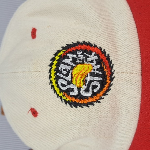 Vintage Pringles promo Slam the Stack stitched logo cream & red pull tab hat - Picture 7 of 9